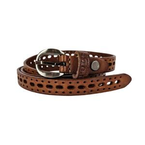 POLO SPORT WOMEN'S BROWN BELT, 40" LENGTH, 0.5" WIDTH, STYLISH AND DURABLE